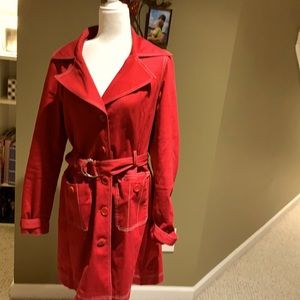 Apt 9 bold red trench coat